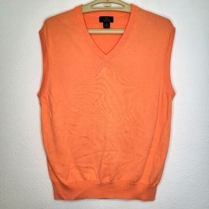 Brooks Brothers “346” Supima Cotton Orange V-Neck Sleeveless Vest size XLarge
